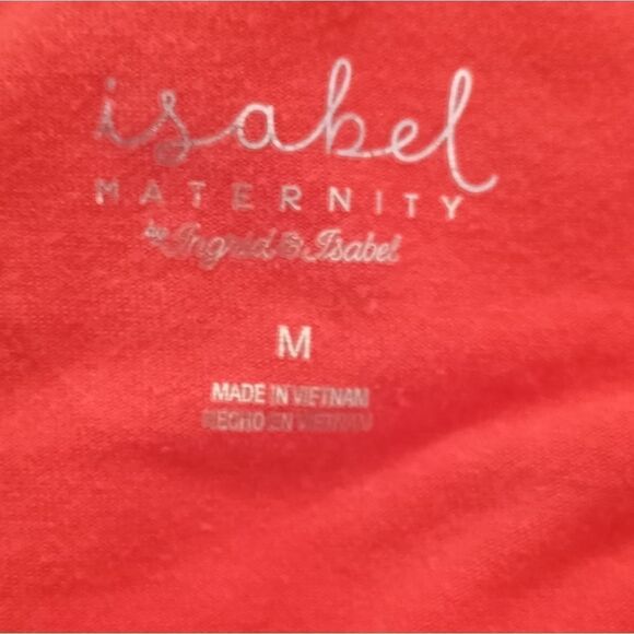 INGRID & ISABEL MATERNITY PEACH/ORANGE & WHITE DRESS SZ.M EUC - Picture 7 of 8